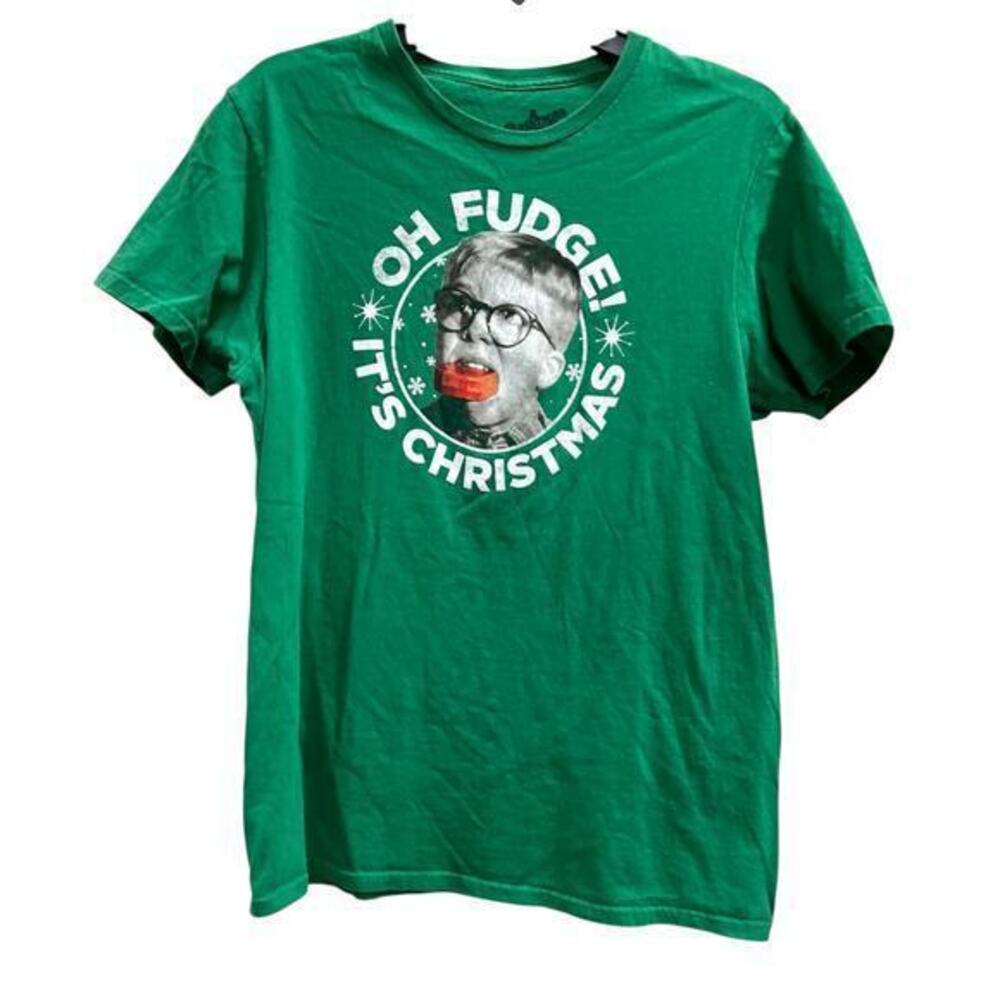 A Christmas Story Kelly Green Of Fudge It’s Christmas novelty tee sz M
